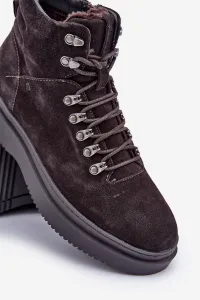 BIG STAR SHOES Semišové pánske zateplené čižmy Big Star