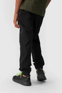 Chlapčenské Casual Hladké Jogger Nohavice 4F Čierne 4FJWMM00TTR