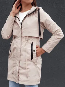 Kurtka damska parka GLAMJACKET jasnobeżowa Dstreet