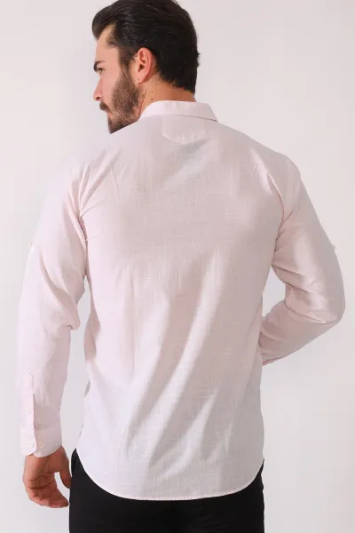 G625 DEWBERRY LINEN SHIRT-PINK