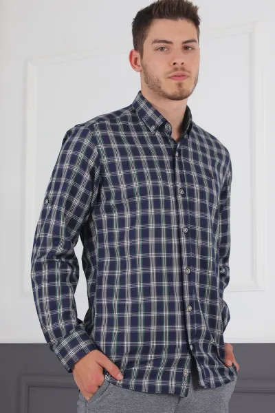G718 DERBERRY MEN'S SHIRT-LACİVERT