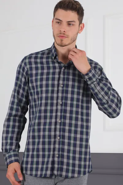 G718 DERBERRY MEN'S SHIRT-LACİVERT