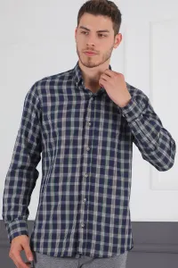 G718 DERBERRY MEN'S SHIRT-LACİVERT