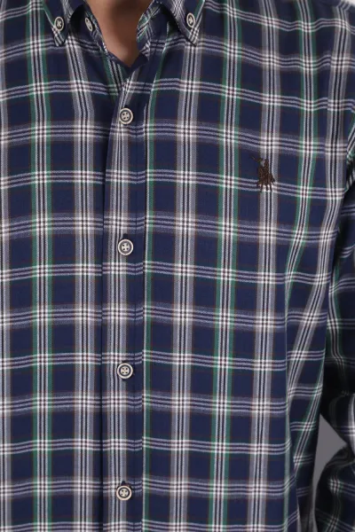 G718 DERBERRY MEN'S SHIRT-LACİVERT