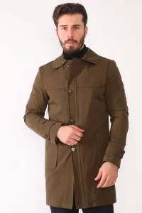 PLT8392 DEWBERRY MEN'S TOPCOAT-KHAKI