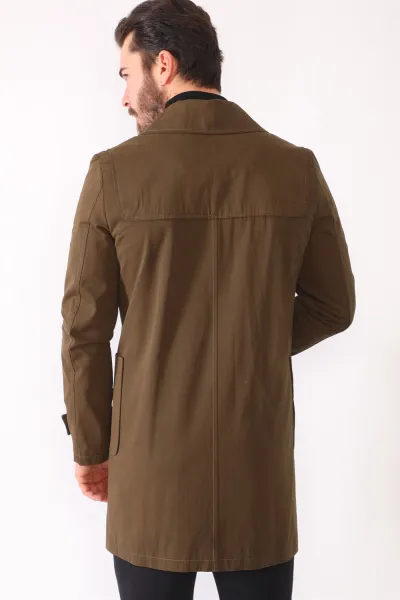 PLT8392 DEWBERRY MEN'S TOPCOAT-KHAKI