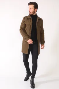 PLT8392 DEWBERRY MEN'S TOPCOAT-KHAKI