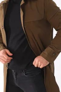 PLT8392 DEWBERRY MEN'S TOPCOAT-KHAKI