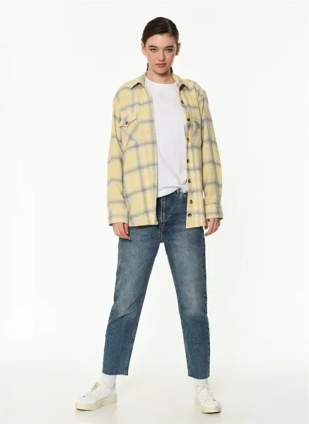 Z6663 DEWBERRY WOMEN'S SHIRT-ECRU