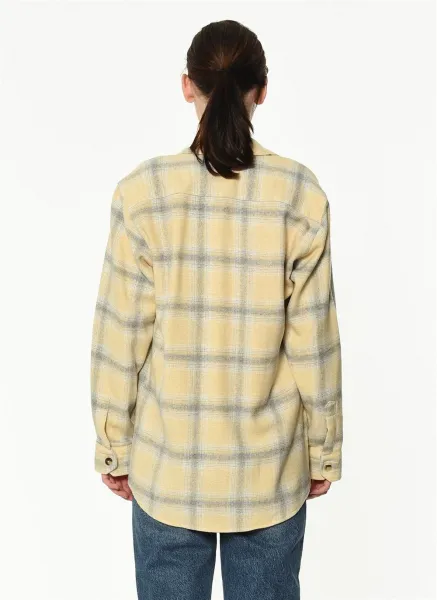 Z6663 DEWBERRY WOMEN'S SHIRT-ECRU