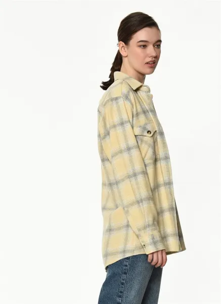 Z6663 DEWBERRY WOMEN'S SHIRT-ECRU