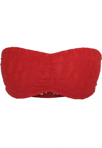 Dámsky čipkovaný červený bandeau
