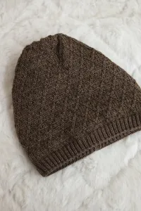 Kesi Čapica s fleece Kratka K204 hnedá