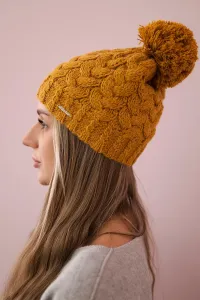 Kesi Čapica s fleece Waleria K307 horčica