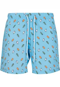 Swimsuit with light blue/ice pattern