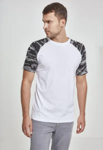 Contrasting raglan t-shirt wht/darkcamo
