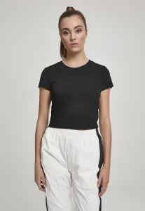 Women's Stretch Jersey Cropped Tee Black