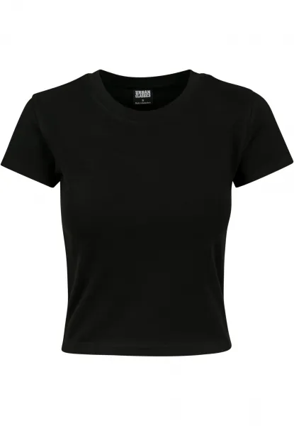 Women's Stretch Jersey Cropped Tee Black