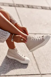 BIG STAR SHOES Dámske Zateplené Tenisky Z Eko Kože Ružové Big Star
