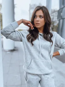 Dámská mikina BASIC s kapucňou sivá Dstreet