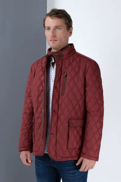 K8613 DEWBERRY COAT-BURGUNDY