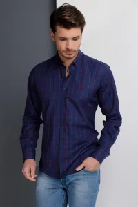G658 DEWBERRY MEN'S SHIRT-NAVY-BURGUNDY