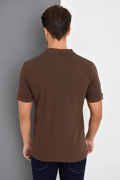 T8561 DEWBERRY MEN'S TSHIRT-COFFEE