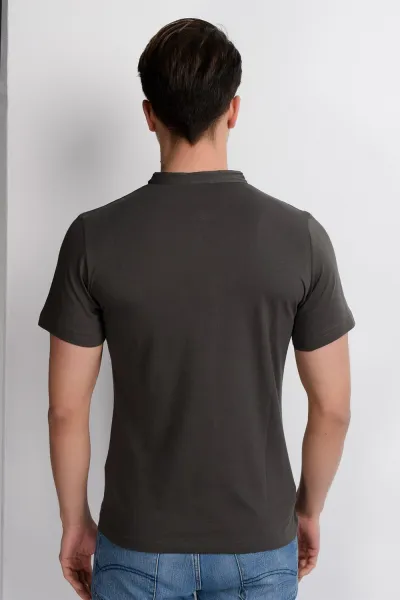 T8560 DEWBERRY T-SHIRT-KHAKI