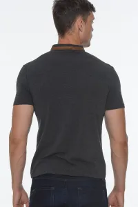 T8571 DEWBERRY ZIPPER MEN'S T-SHIRT-ANTHRACITE