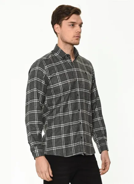 G699 DEWBERRY MEN'S SHIRT-ANTHRACITE
