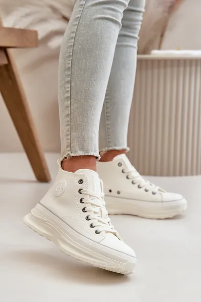 BIG STAR SHOES Dámske Tenisky Na Platforme Eko Koža Big Star