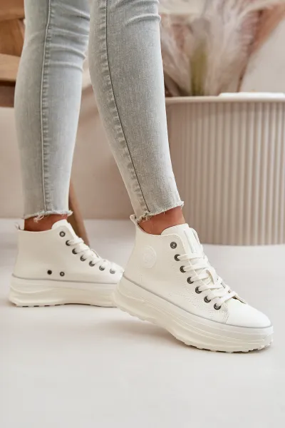 BIG STAR SHOES Dámske Tenisky Na Platforme Eko Koža Big Star