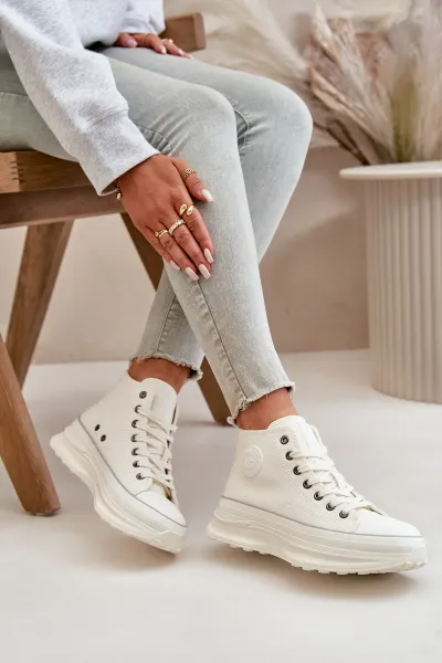 BIG STAR SHOES Dámske Tenisky Na Platforme Eko Koža Big Star