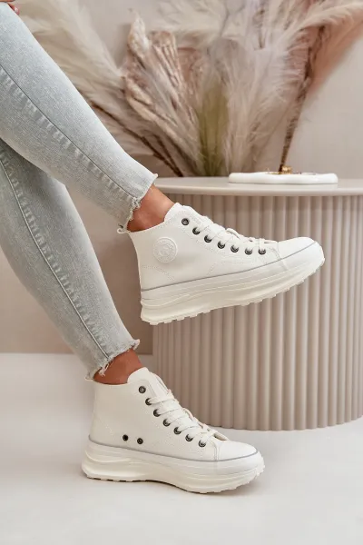 BIG STAR SHOES Dámske Tenisky Na Platforme Eko Koža Big Star