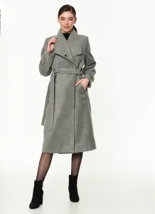 Z6645 DEWBERRY WOMEN'S COAT-LIGHT GREY