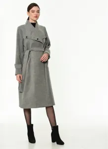 Z6645 DEWBERRY WOMEN'S COAT-LIGHT GREY
