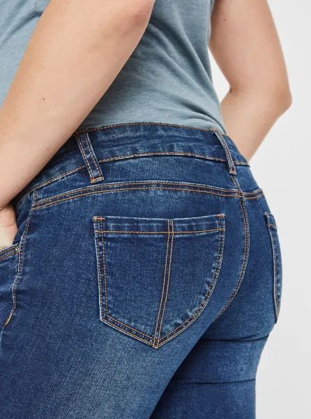 Modré tehotenské 3/4 slim fit rifle Mama.licious Lola