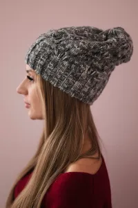 Kesi Čapica s fleece Roksana K209 tmavošedý