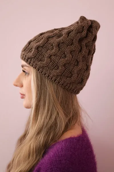 Kesi Čapica s fleece Teresa K285 mocca