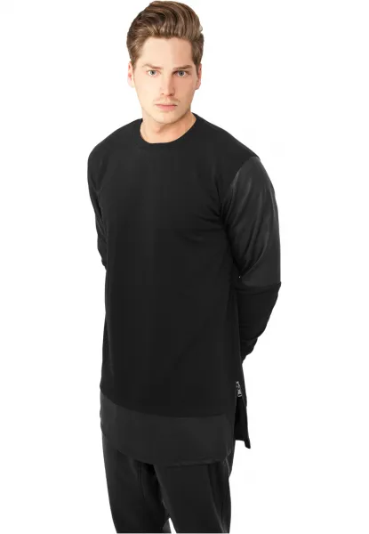 Long zip made of synthetic leather blk/blk