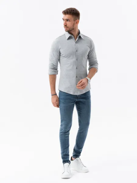 Ombre Men's long sleeve knit shirt