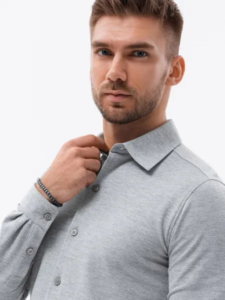 Ombre Men's long sleeve knit shirt