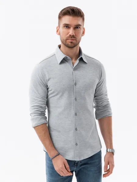 Ombre Men's long sleeve knit shirt