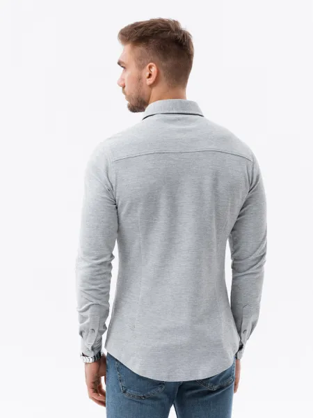 Ombre Men's long sleeve knit shirt