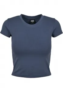 Women's stretch jersey Cropped Tee vintageblue