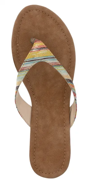 Women's flip-flops LOAP HERBA Brown/Yellow