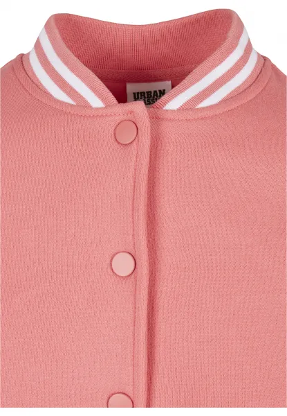 Women's inset jacket College Sweat Jacket light pink/white sand