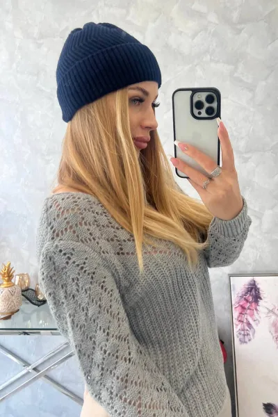Kesi Čiapka tenká Oliwia K252 námornícka modrá