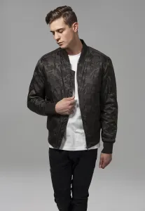 Tónová maskáčová bomber bunda tmavo olivová