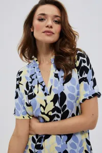 Marisse Viscose Dress With Tie L-Su-3720 L.Blue